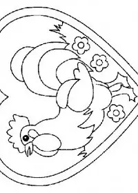 Fisă de colorat cu Animale cocosi de colorat p27