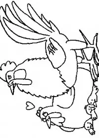 Fisă de colorat cu Animale cocosi de colorat p30