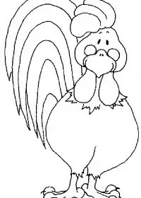 Fisă de colorat cu Animale cocosi de colorat p32