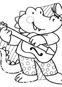 Fisă de colorat cu Animale crocodili de colorat p01