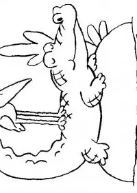 Fisă de colorat cu Animale crocodili de colorat p04