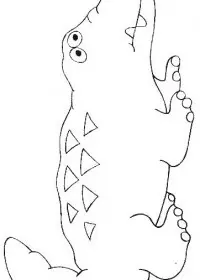 Fisă de colorat cu Animale crocodili de colorat p05