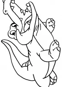 Fisă de colorat cu Animale crocodili de colorat p06