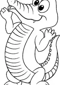 Fisă de colorat cu Animale crocodili de colorat p10