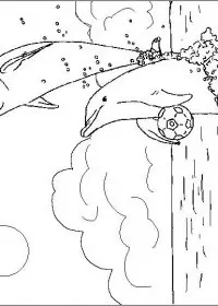 Fisă de colorat cu Animale delfini de colorat p10