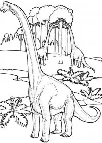 Fisă de colorat cu Animale dinozauri de colorat p06