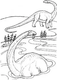 Fisă de colorat cu Animale dinozauri de colorat p08