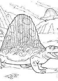 Fisă de colorat cu Animale dinozauri de colorat p14