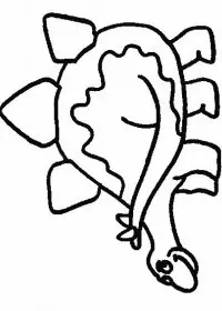 Fisă de colorat cu Animale dinozauri de colorat p25