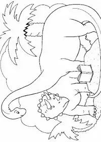 Fisă de colorat cu Animale dinozauri de colorat p38