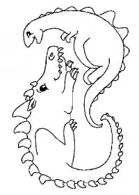 Fisă de colorat cu Animale dinozauri de colorat p40