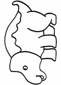 Fisă de colorat cu Animale dinozauri de colorat p43