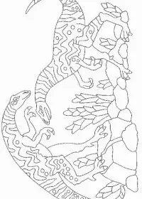 Fisă de colorat cu Animale dinozauri de colorat p45