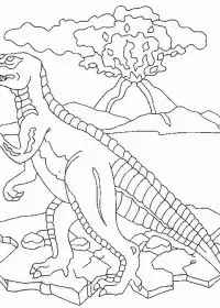 Fisă de colorat cu Animale dinozauri de colorat p49