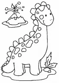 Fisă de colorat cu Animale dinozauri de colorat p51