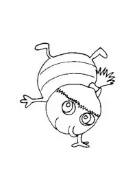 Fisă de colorat cu Animale haioase de colorat p18