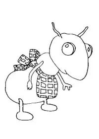 Fisă de colorat cu Animale haioase de colorat p21