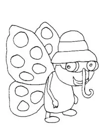 Fisă de colorat cu Animale haioase de colorat p30