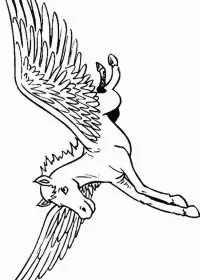 Fisă de colorat cu Animale unicorni de colorat p02