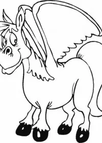 Fisă de colorat cu Animale unicorni de colorat p04