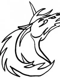 Fisă de colorat cu Animale unicorni de colorat p05