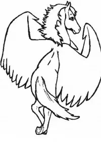 Fisă de colorat cu Animale unicorni de colorat p06