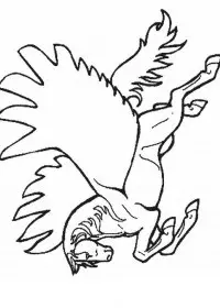 Fisă de colorat cu Animale unicorni de colorat p10