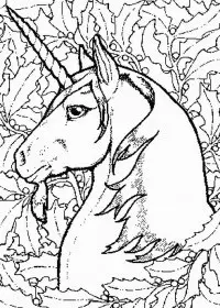 Fisă de colorat cu Animale unicorni de colorat p14
