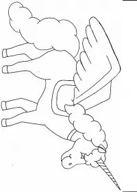 Fisă de colorat cu Animale unicorni de colorat p17