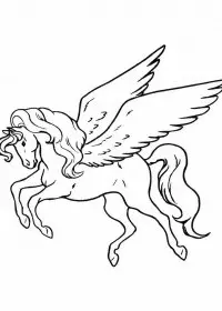 Fisă de colorat cu Animale unicorni de colorat p19