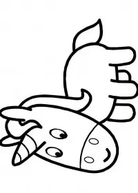 Fisă de colorat cu Animale unicorni de colorat p22