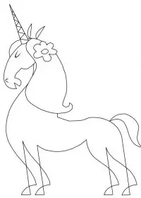 Fisă de colorat cu Animale unicorni de colorat p23