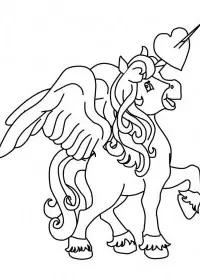 Fisă de colorat cu Animale unicorni de colorat p24