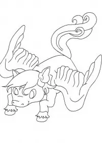 Fisă de colorat cu Animale unicorni de colorat p26