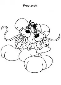 Fisă de colorat cu Anul nou de colorat p02