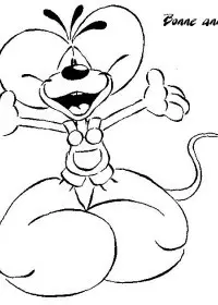 Fisă de colorat cu Anul nou de colorat p03