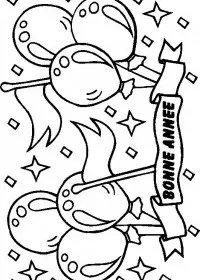 Fisă de colorat cu Anul nou de colorat p05