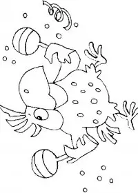 Fisă de colorat cu Anul nou de colorat p08