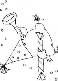 Fisă de colorat cu Anul nou de colorat p09