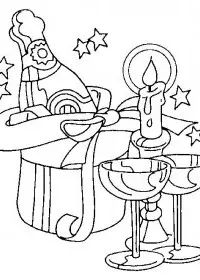 Fisă de colorat cu Anul nou de colorat p12