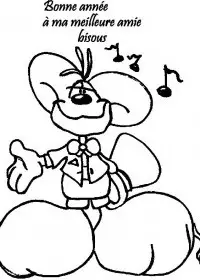 Fisă de colorat cu Anul nou de colorat p17