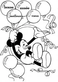Fisă de colorat cu Anul nou de colorat p19