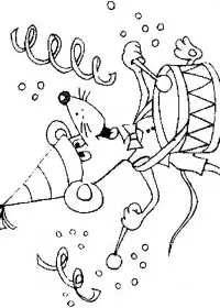 Fisă de colorat cu Anul nou de colorat p25