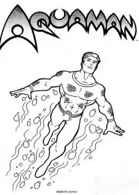 Aquaman de colorat