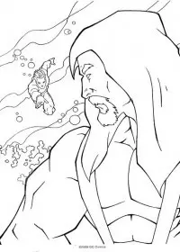 Fisă de colorat cu Aquaman de colorat p02