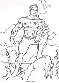 Fisă de colorat cu Aquaman de colorat p06