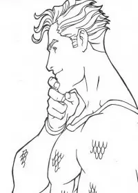 Fisă de colorat cu Aquaman de colorat p08