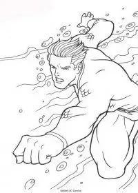 Fisă de colorat cu Aquaman de colorat p13