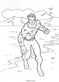 Fisă de colorat cu Aquaman de colorat p22