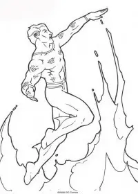 Fisă de colorat cu Aquaman de colorat p25